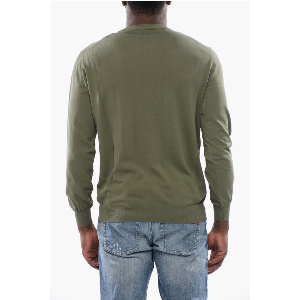Crepe Cotton Crewneck Sweater