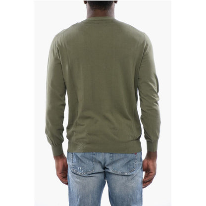 Crepe Cotton Crewneck Sweater