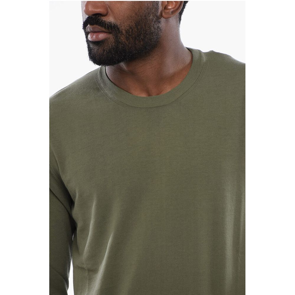 Crepe Cotton Crewneck Sweater