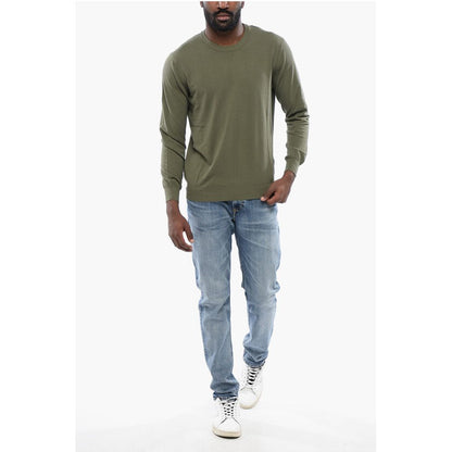 Crepe Cotton Crewneck Sweater