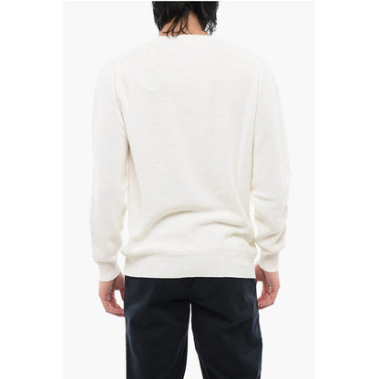 Linen-blended Crewneck Sweater