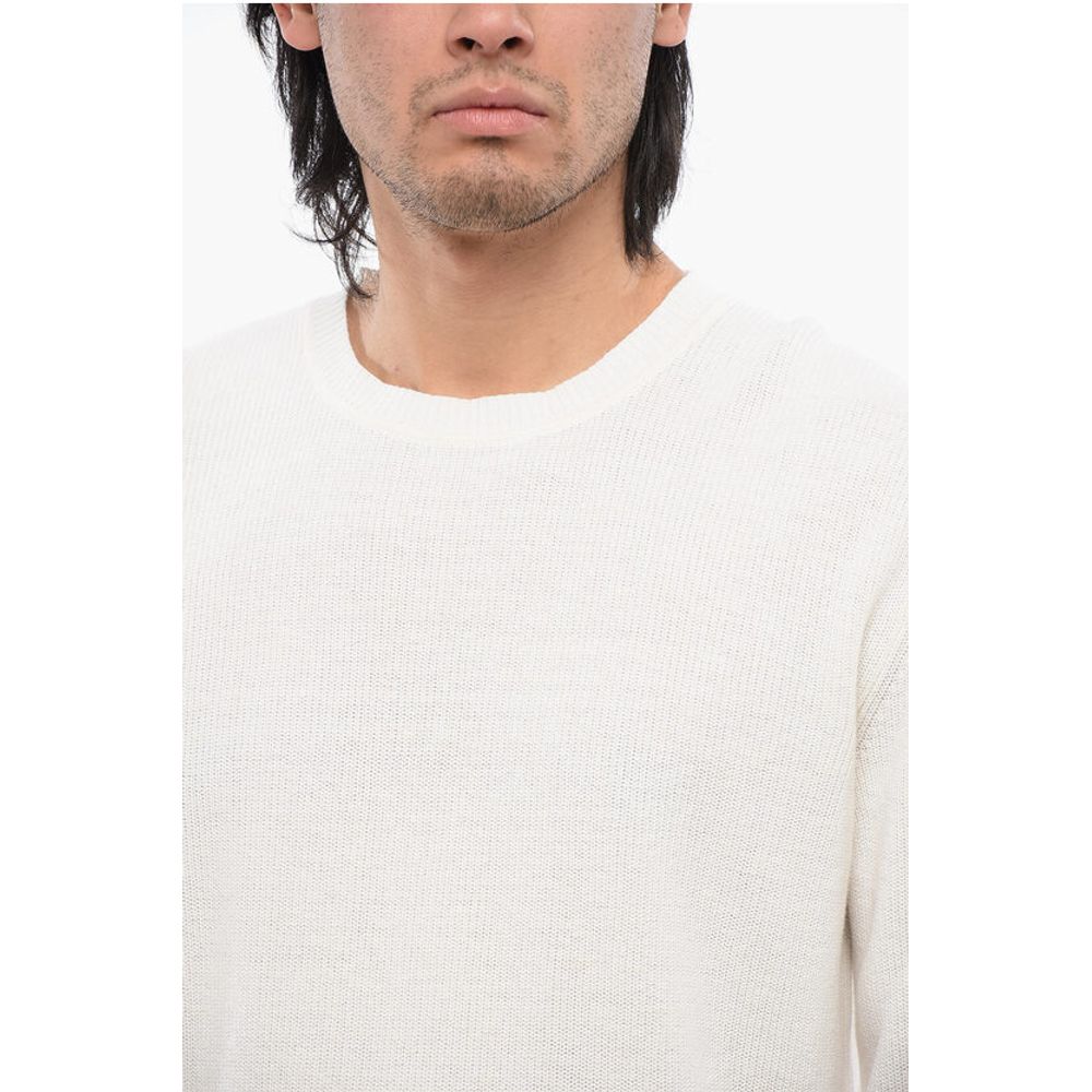 Linen-blended Crewneck Sweater
