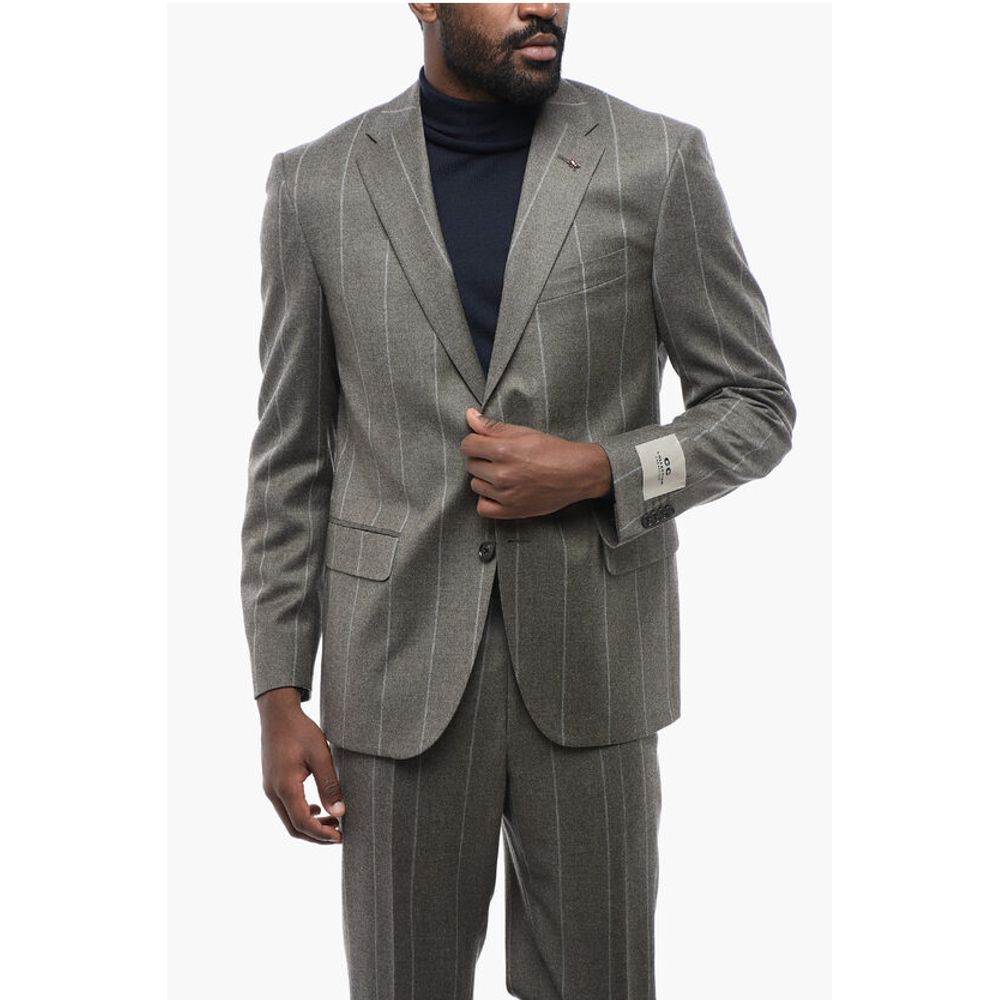 CC COLLECTION Pinstriped RIGHT Wool Blend Suit