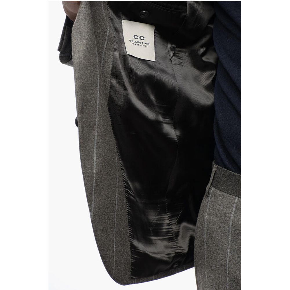 CC COLLECTION Pinstriped RIGHT Wool Blend Suit