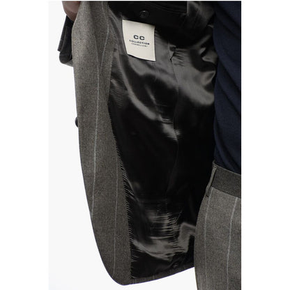 CC COLLECTION Pinstriped RIGHT Wool Blend Suit