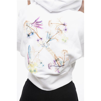 Printed Cropped Hoodie