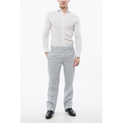 Virgin Wool Chinos Pants with Zipped Ankle