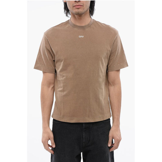 Solid Color Cotton S.MATTHEW Crew-neck T-shirt