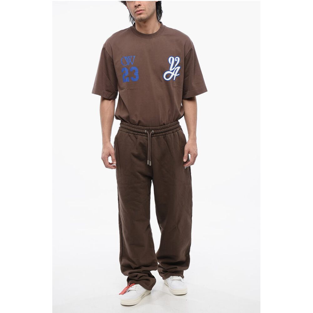 Embroidered Brushed Cotton RAIN DRUM Joggers