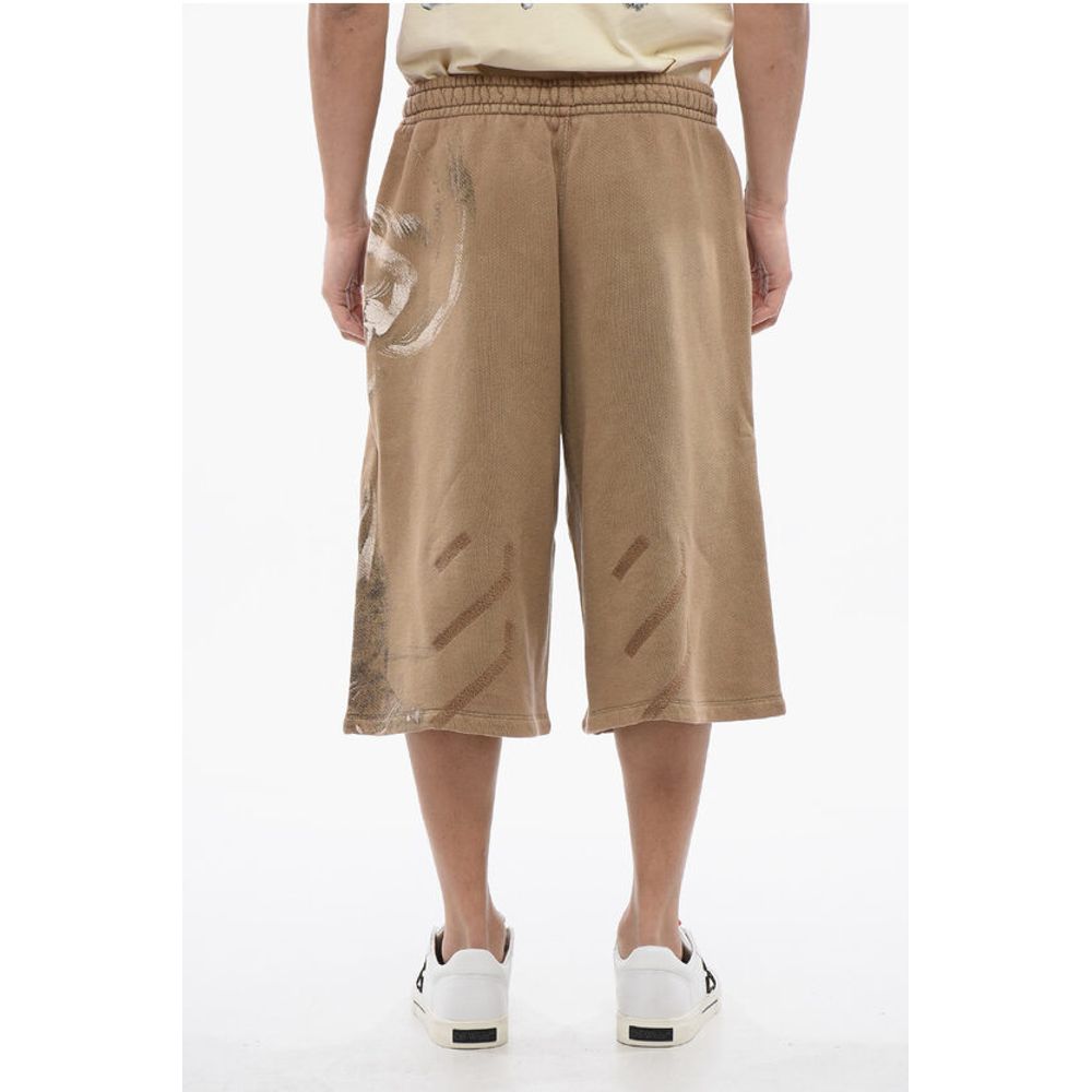 Brushed Cotton S.MATHHERW Printed Jogger Shorts