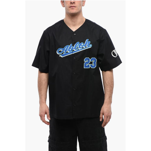 Cotton BASEBALL Shirt with Embroidered Logo