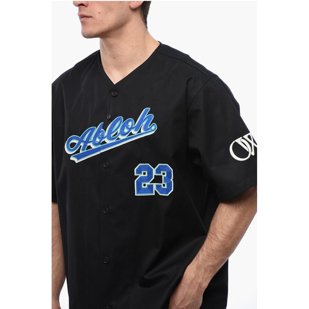 Cotton BASEBALL Shirt with Embroidered Logo