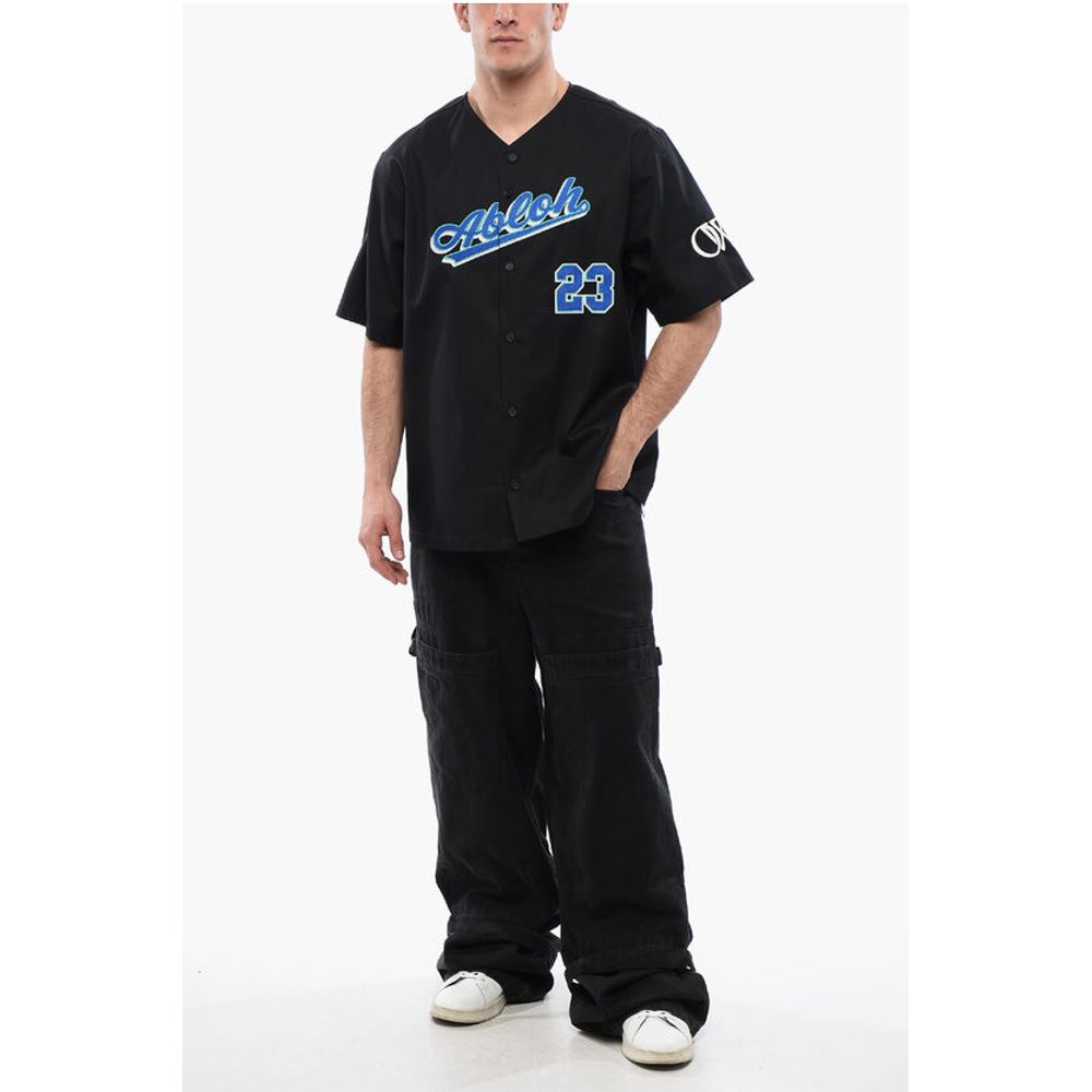 Cotton BASEBALL Shirt with Embroidered Logo