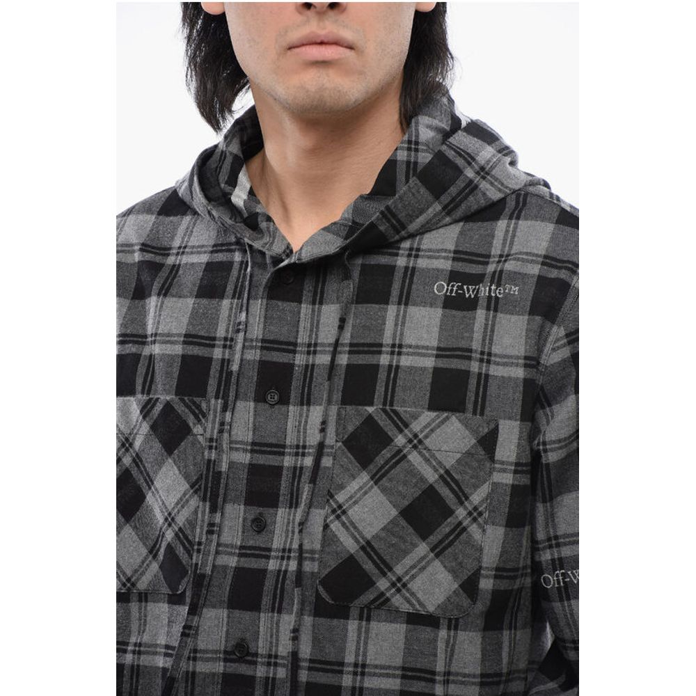 Hooded Checkered Shirt