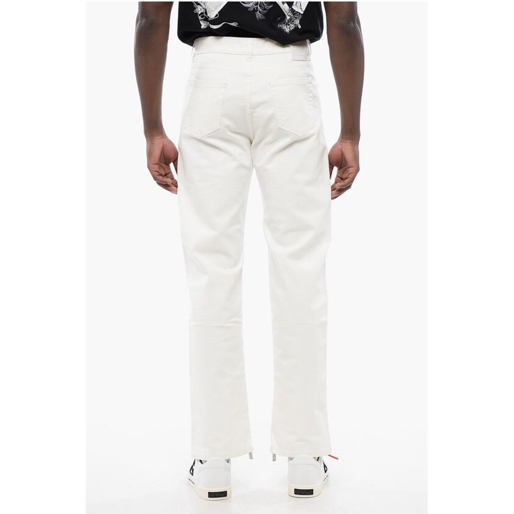 Stretch Denim Jeans with Ankle Zip 20cm