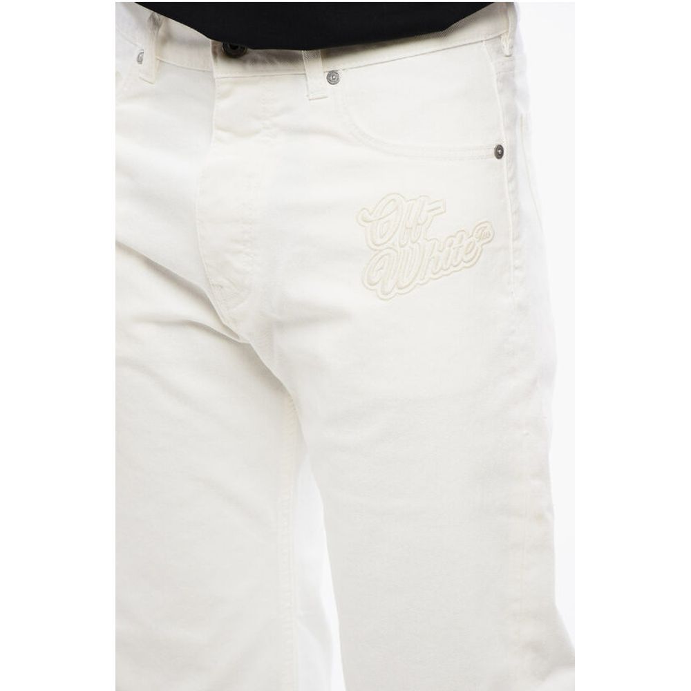 Stretch Denim Jeans with Ankle Zip 20cm