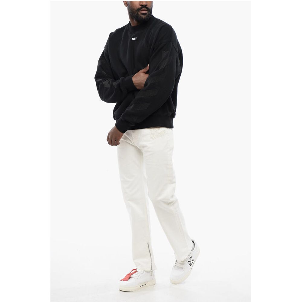 Solid Color CORNELY DIAGS SKATE Crew-neck Sweatshirt with Em