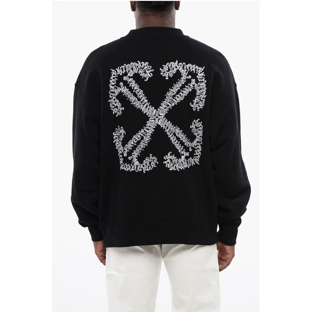 Brushed Cotton TATTOO ARROW Crewneck Sweatshirt