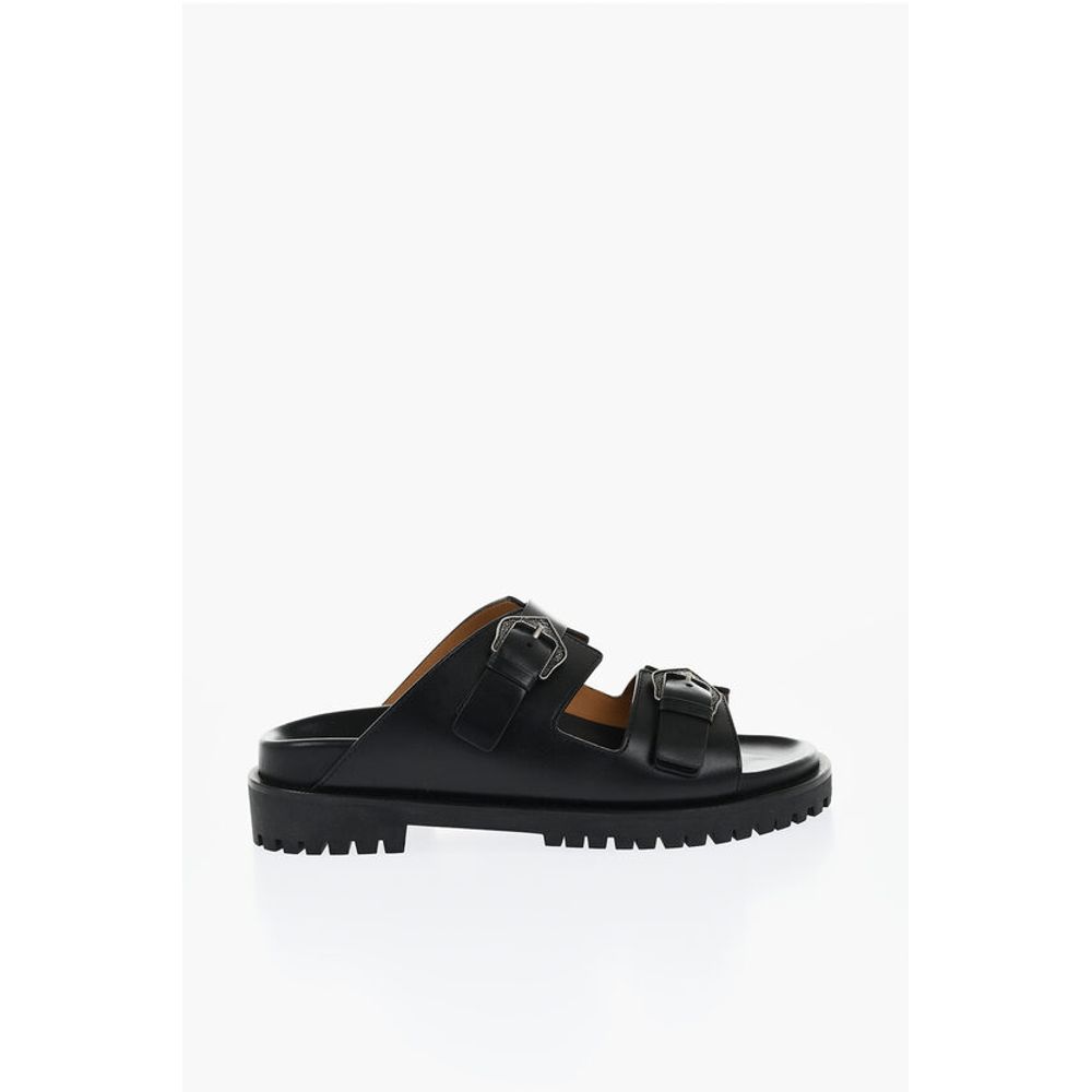 Leather BULK ARROW Sandals With Buckles