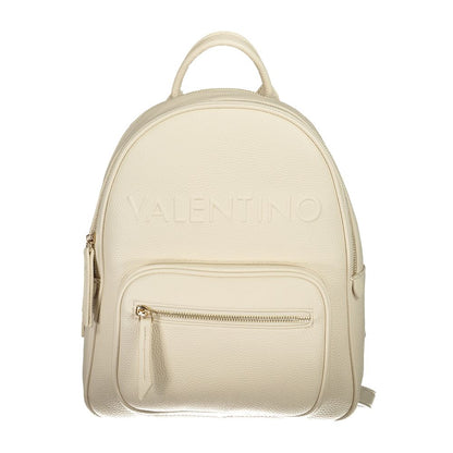 Beige Polyethylene Backpack