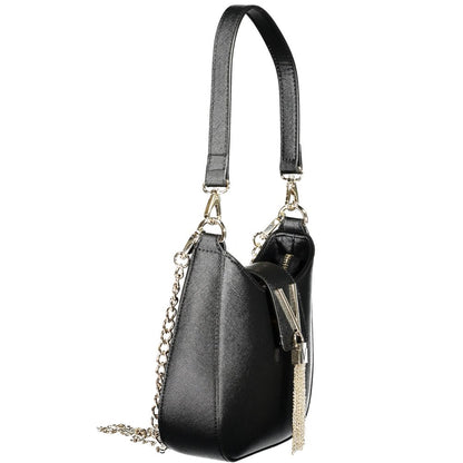 Black Polyethylene Women Handbag
