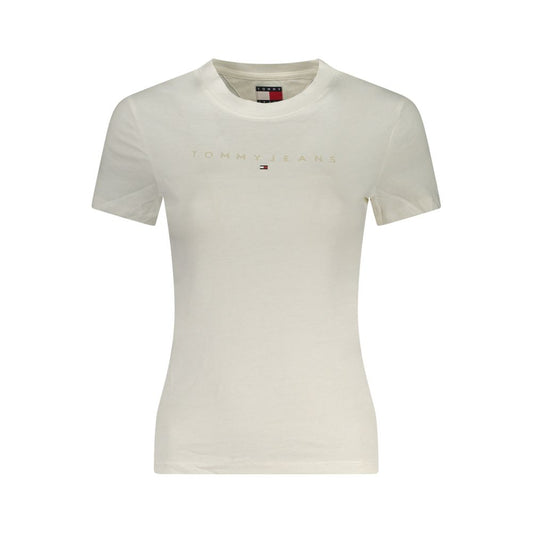 White Cotton Women T-Shirt