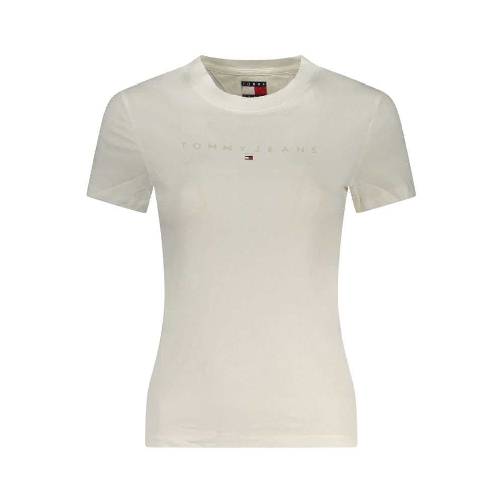 White Cotton Women T-Shirt
