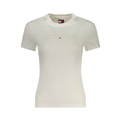 White Cotton Women T-Shirt