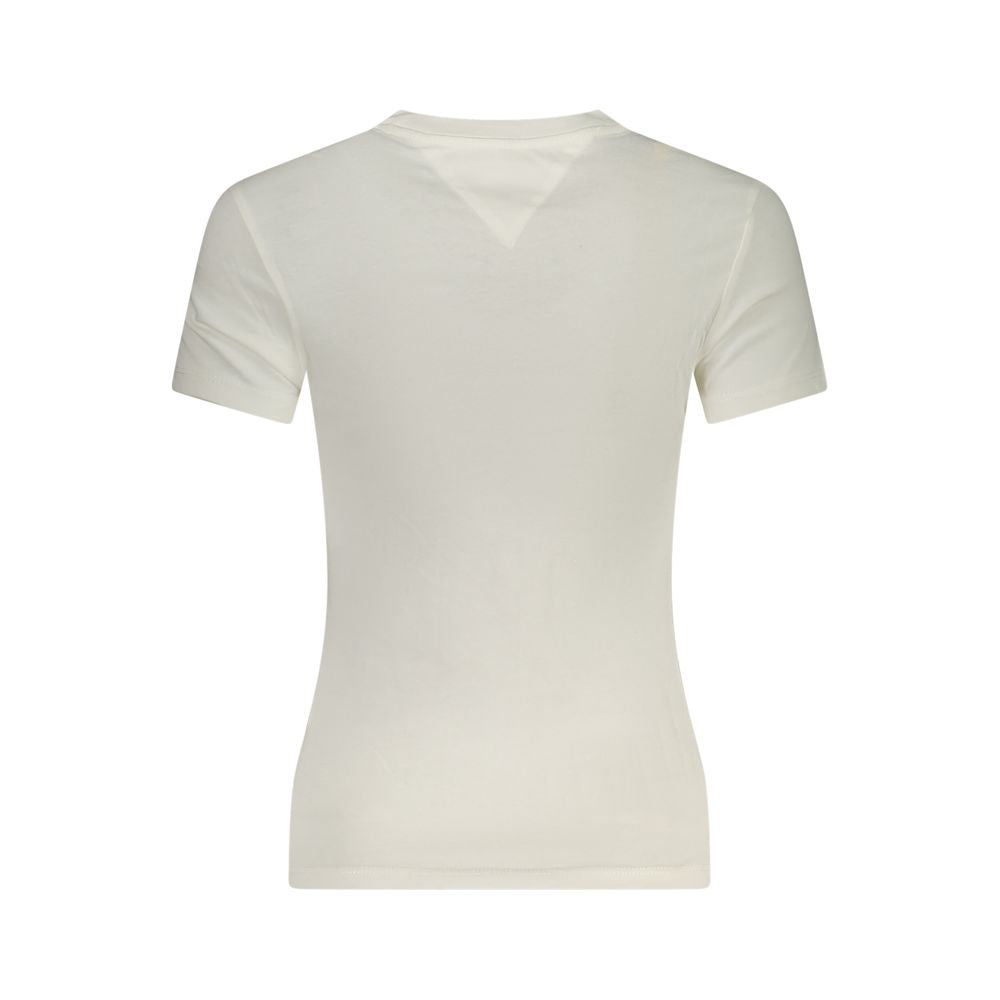 White Cotton Women T-Shirt