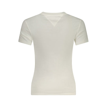 White Cotton Women T-Shirt