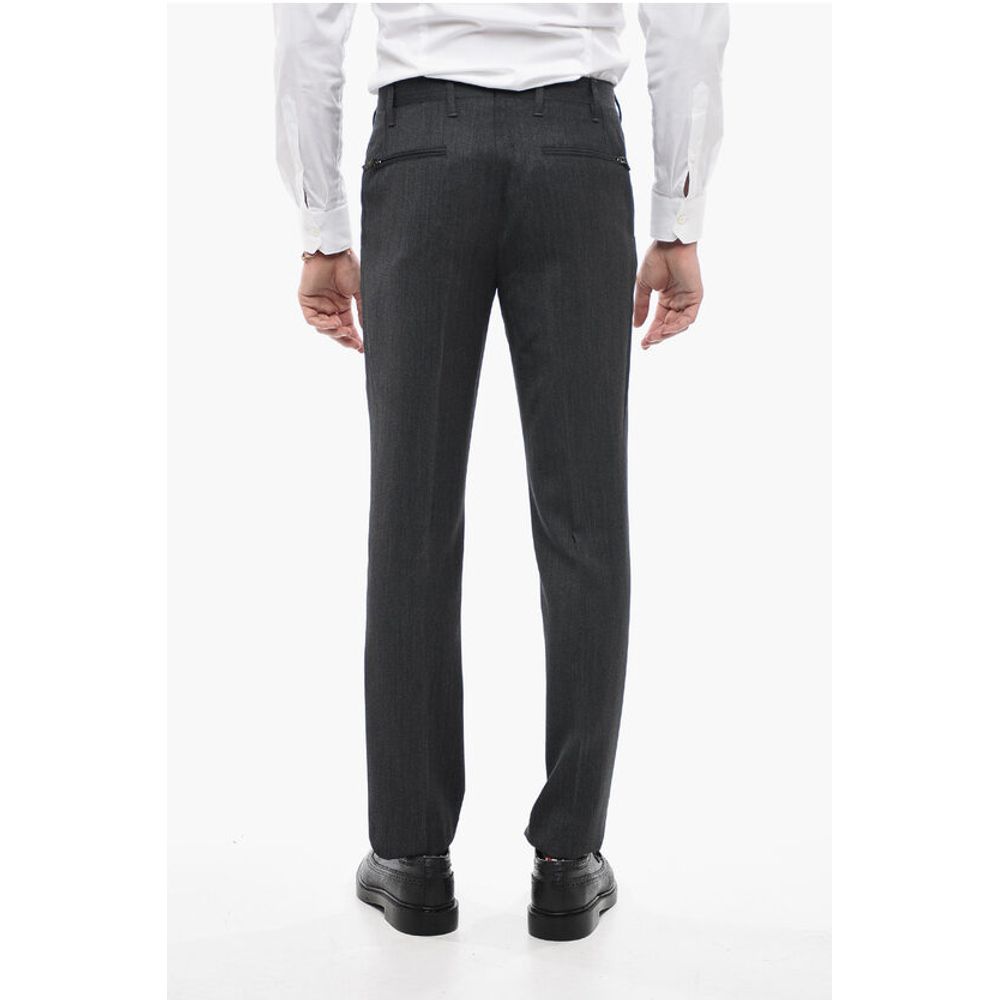 4 Pocket Virgin Wool Pants with Belt Loops