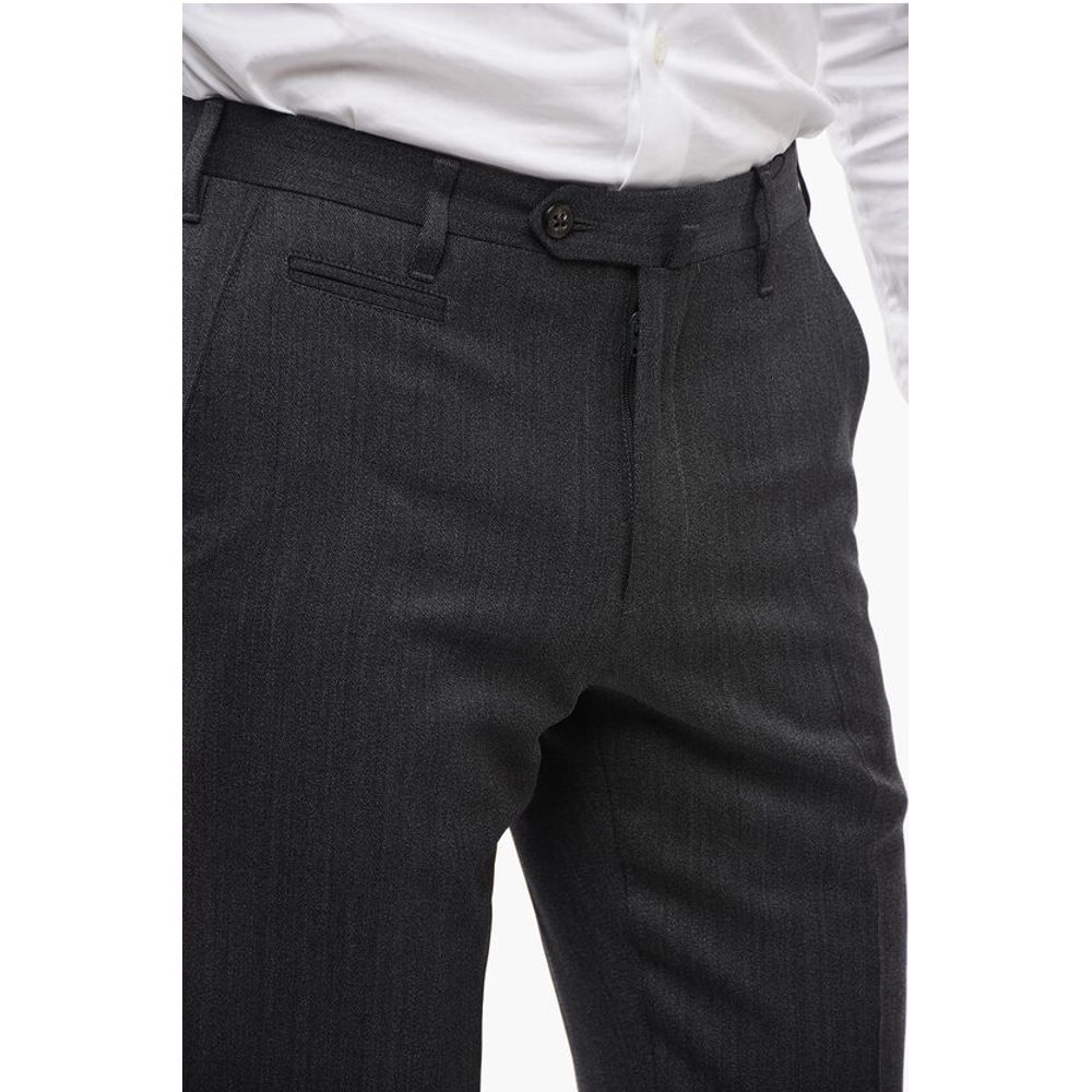 4 Pocket Virgin Wool Pants with Belt Loops