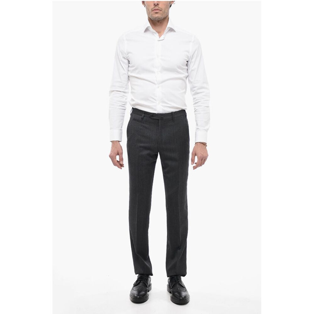 4 Pocket Virgin Wool Pants with Belt Loops
