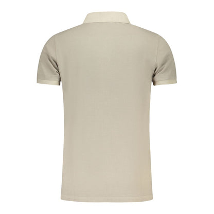 Beige Cotton Polo Shirt