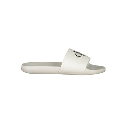 White Polyester Men Sandal