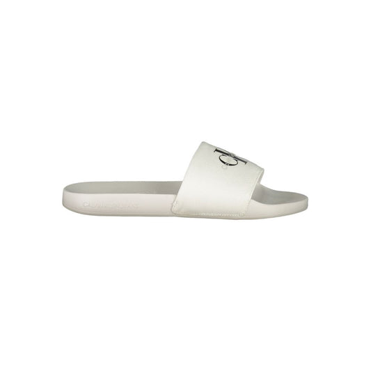 White Polyester Men Sandal