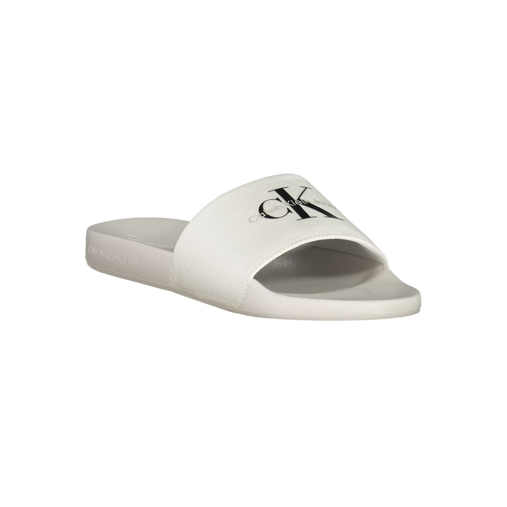 White Polyester Men Sandal