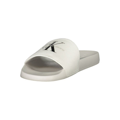 White Polyester Men Sandal