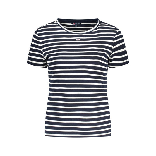 Blue Cotton Women T-Shirt