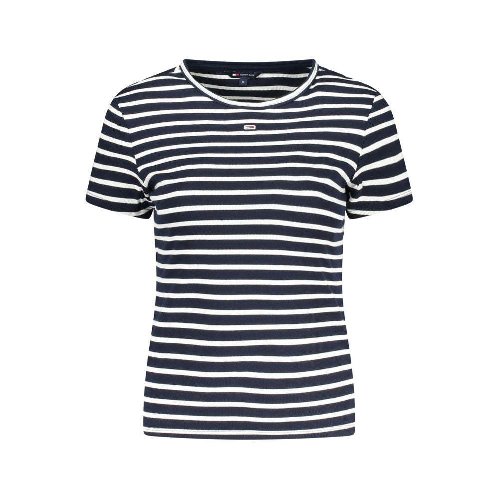 Blue Cotton Women T-Shirt