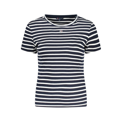 Blue Cotton Women T-Shirt
