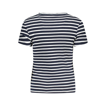 Blue Cotton Women T-Shirt