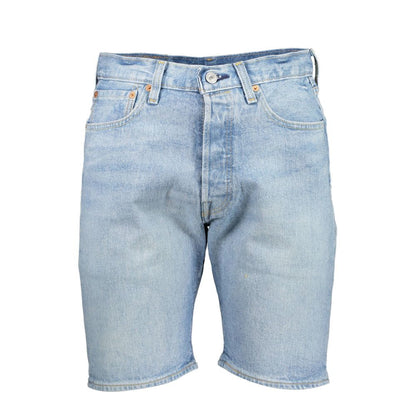 Light Blue Cotton Men Short