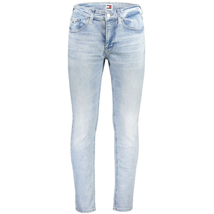 Light Blue Cotton Men Jeans