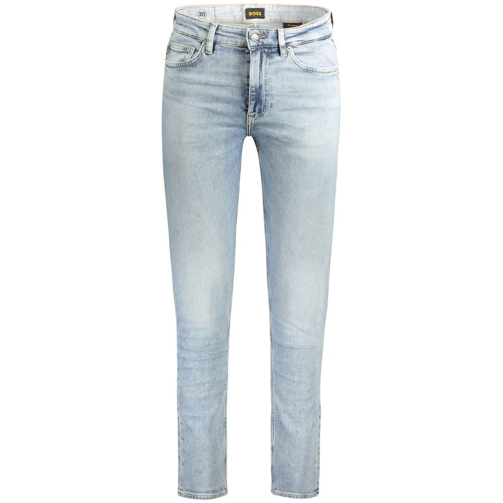 Light Blue Cotton Mens Jeans