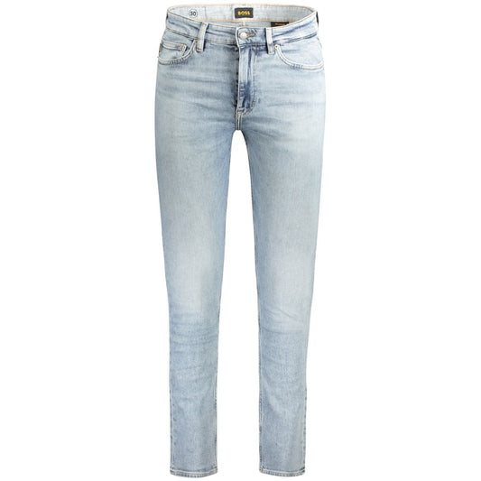 Light Blue Cotton Mens Jeans