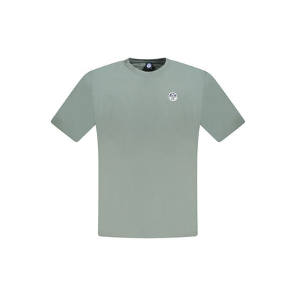 Green Cotton Men T-Shirt