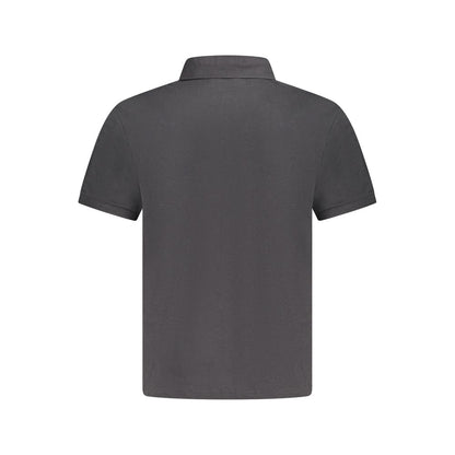 Black Cotton Men Polo Shirt