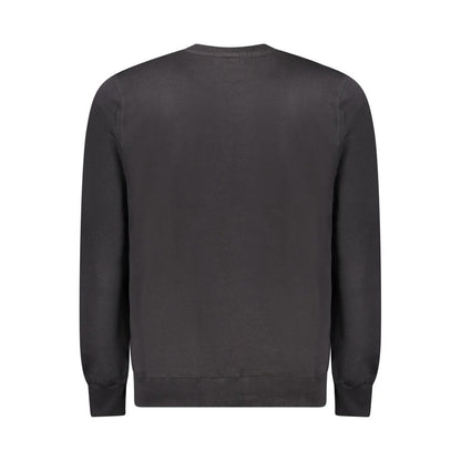 Black Cotton Men Sweater