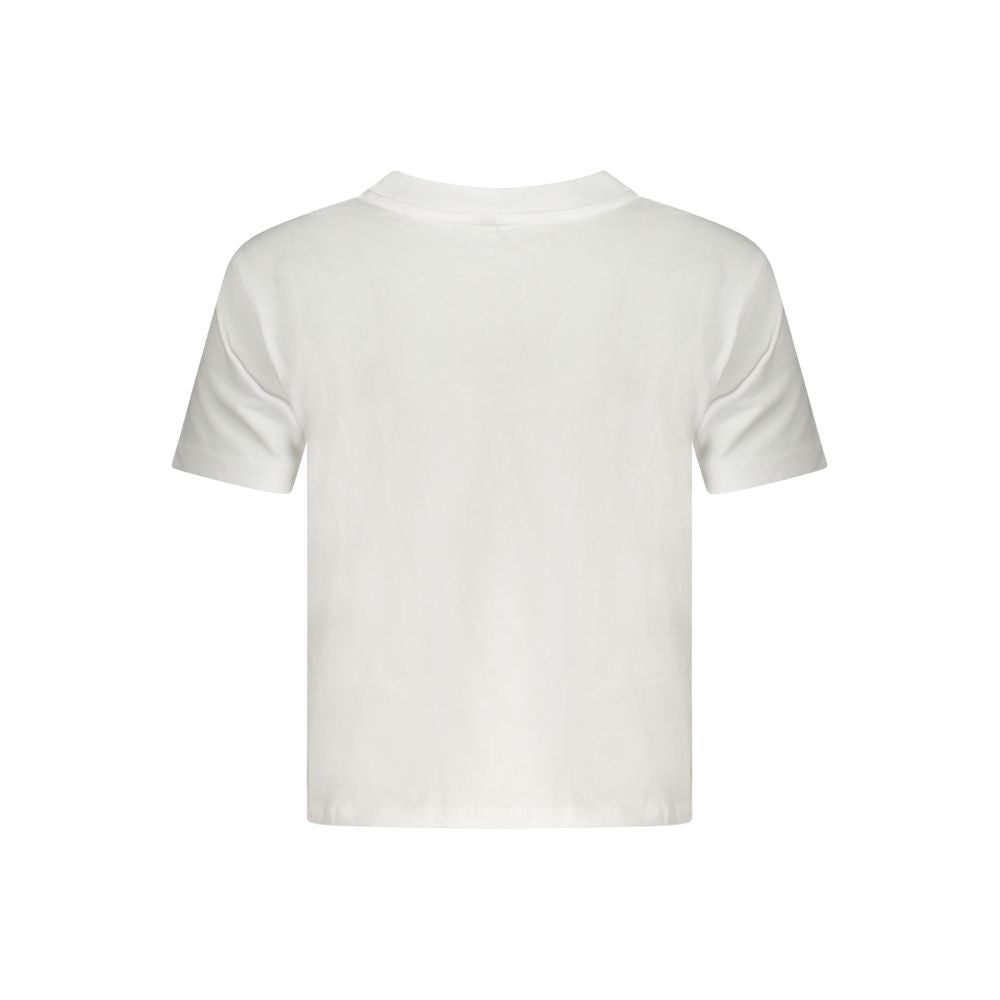 White Cotton Women T-Shirt